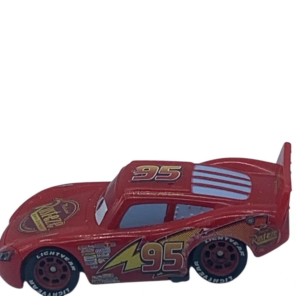 Disney Pixar Cars Lightning McQueen Mattel Red Diecast Toy Car 95 Rust-eze 3
